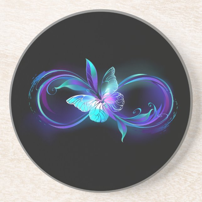 Glowing Infinity with Magic Butterfly Coaster (Front)