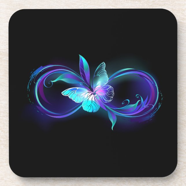 Glowing Infinity with Magic Butterfly Coaster (Front)