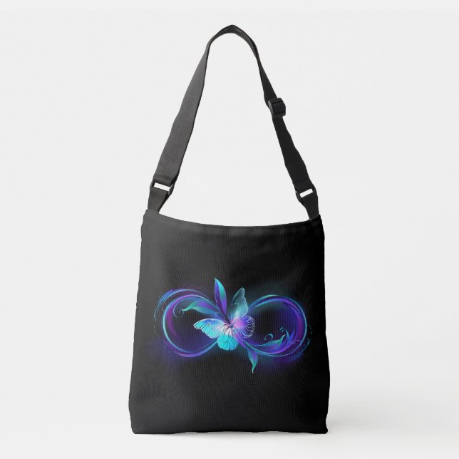 Glowing Infinity with Magic Butterfly Crossbody Bag (Front)