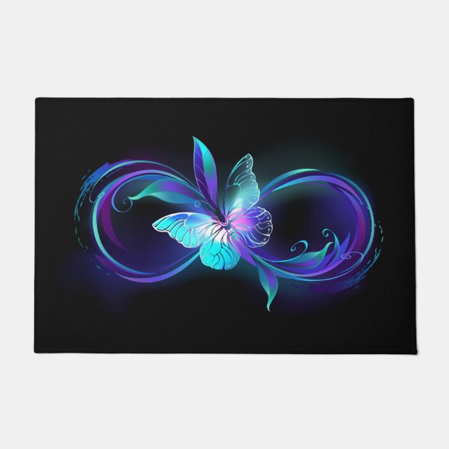 Glowing Infinity with Magic Butterfly Doormat (Front)