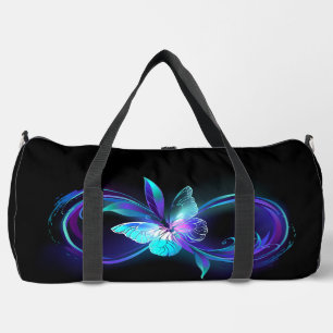 Glowing Infinity with Magic Butterfly Duffle Bag