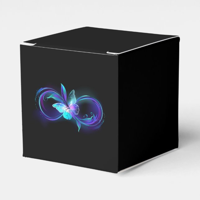 Glowing Infinity with Magic Butterfly Favour Box (Front Side)