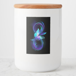 Glowing Infinity with Magic Butterfly Food Label