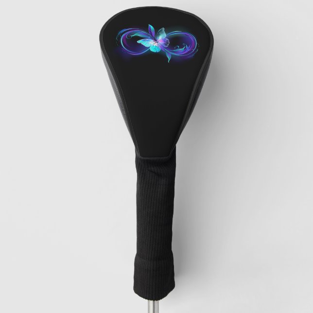 Glowing Infinity with Magic Butterfly Golf Head Cover (Front)