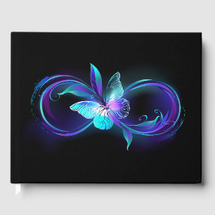 Glowing Infinity with Magic Butterfly Guest Book