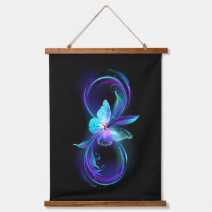Glowing Infinity with Magic Butterfly Hanging Tapestry
