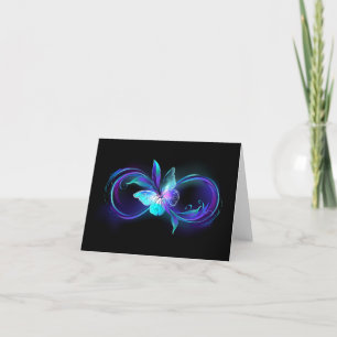 Glowing Infinity with Magic Butterfly Holiday Card