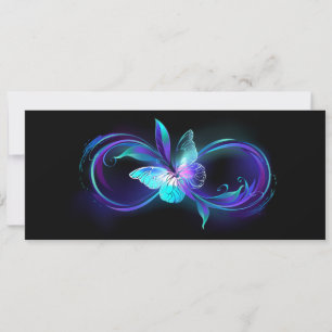 Glowing Infinity with Magic Butterfly Holiday Card