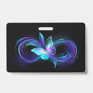 Glowing Infinity with Magic Butterfly ID Badge