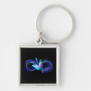 Glowing Infinity with Magic Butterfly Key Ring