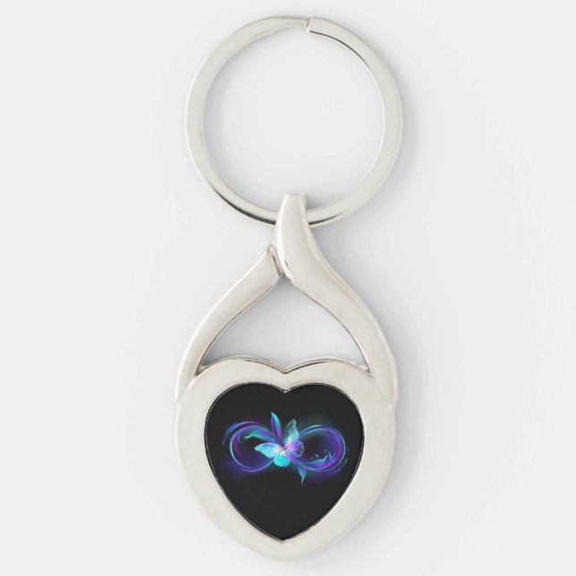 Glowing Infinity with Magic Butterfly Key Ring (Front)