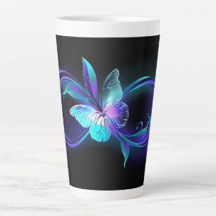 Glowing Infinity with Magic Butterfly Latte Mug