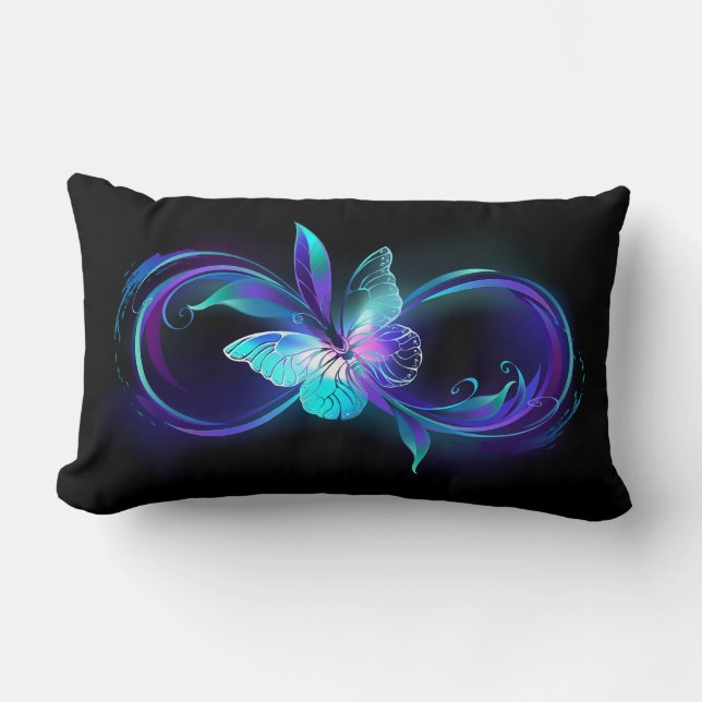 Glowing Infinity with Magic Butterfly Lumbar Cushion (Front)