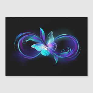 Glowing Infinity with Magic Butterfly Magnetic Invitation