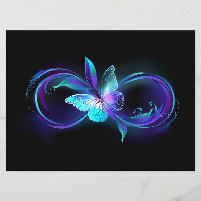Glowing Infinity with Magic Butterfly Menu (Front)