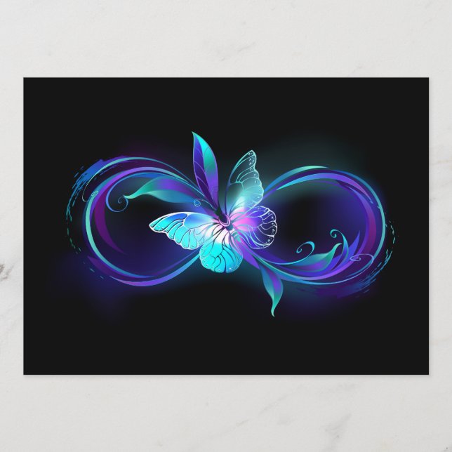 Glowing Infinity with Magic Butterfly Menu (Front)