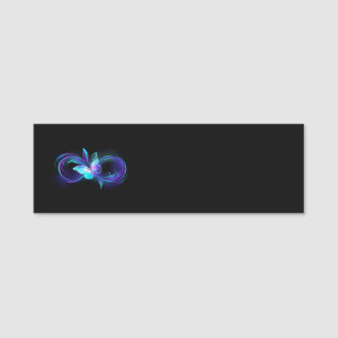Glowing Infinity with Magic Butterfly Name Tag