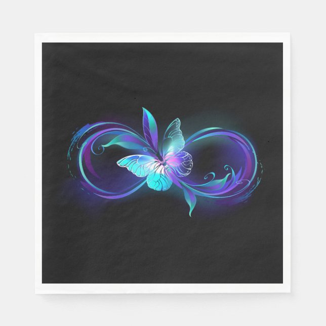 Glowing Infinity with Magic Butterfly Napkin (Front)