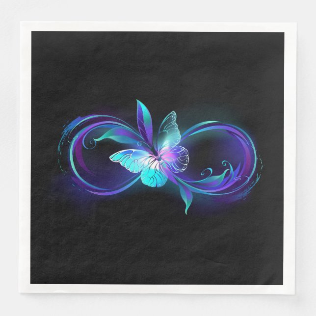 Glowing Infinity with Magic Butterfly Napkin (Front)