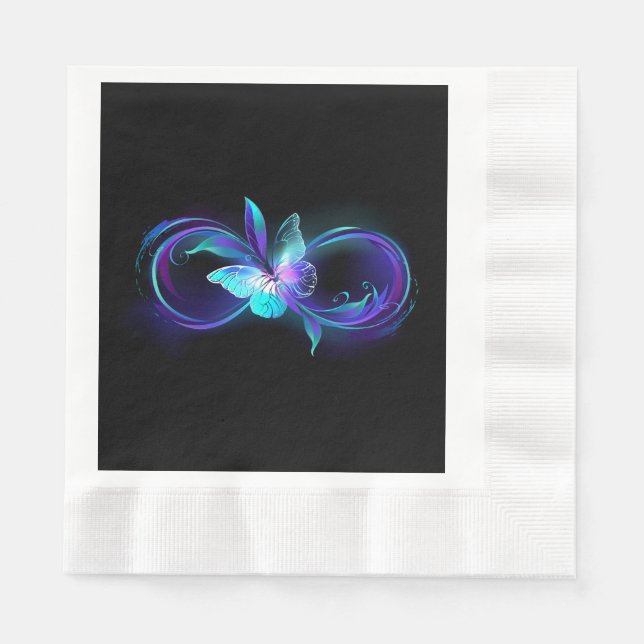 Glowing Infinity with Magic Butterfly Napkin (Front)