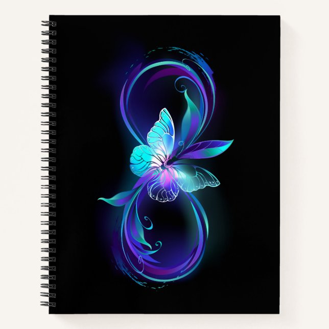 Glowing Infinity with Magic Butterfly Notebook (Front)
