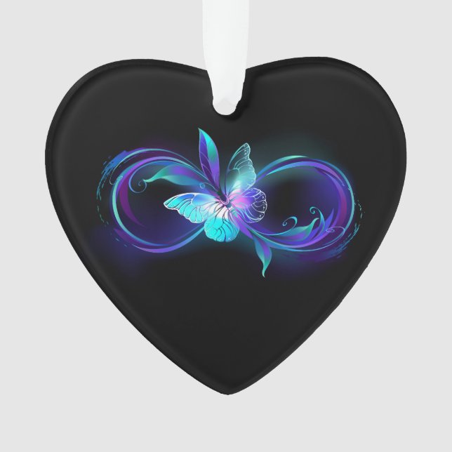 Glowing Infinity with Magic Butterfly Ornament (Front)