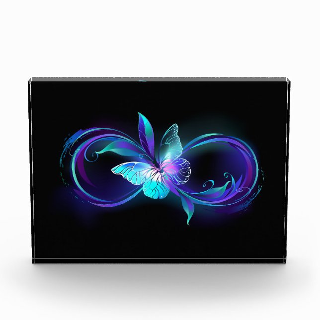 Glowing Infinity with Magic Butterfly Photo Block (Front)