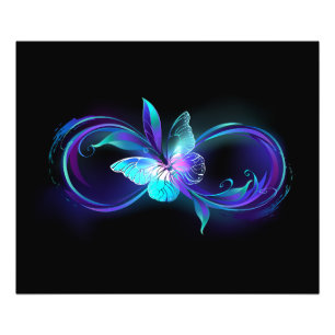 Glowing Infinity with Magic Butterfly Photo Print
