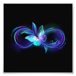 Glowing Infinity with Magic Butterfly Photo Print