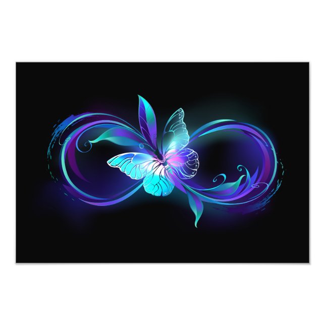 Glowing Infinity with Magic Butterfly Photo Print (Front)