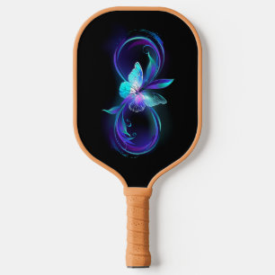 Glowing Infinity with Magic Butterfly Pickleball Paddle