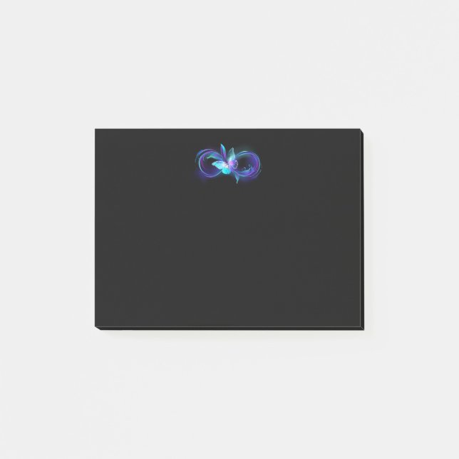 Glowing Infinity with Magic Butterfly Post-it Notes (Front)