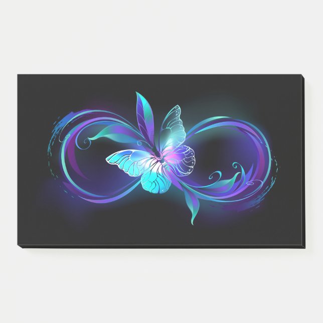 Glowing Infinity with Magic Butterfly Post-it Notes (Front)