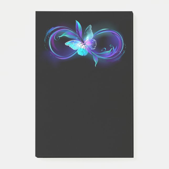 Glowing Infinity with Magic Butterfly Post-it Notes (Front)