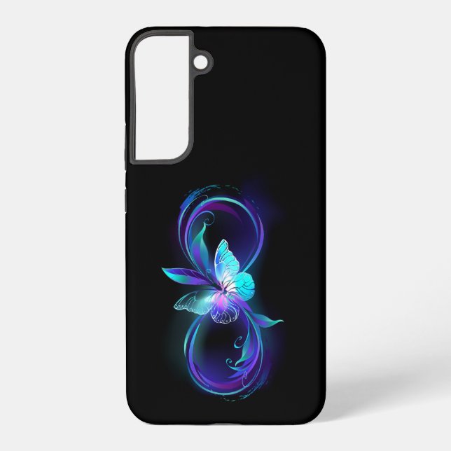Glowing Infinity with Magic Butterfly Samsung Galaxy S22+ Case (Back)