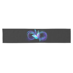 Glowing Infinity with Magic Butterfly Short Table Runner