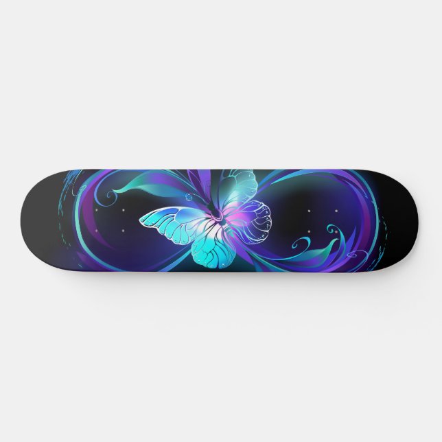 Glowing Infinity with Magic Butterfly Skateboard (Horz)