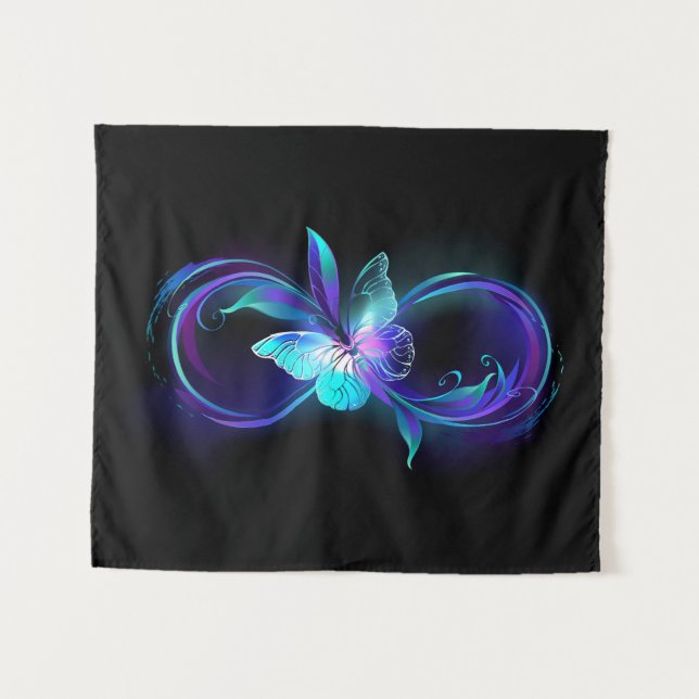 Glowing Infinity with Magic Butterfly Tapestry (Front (Horizontal))
