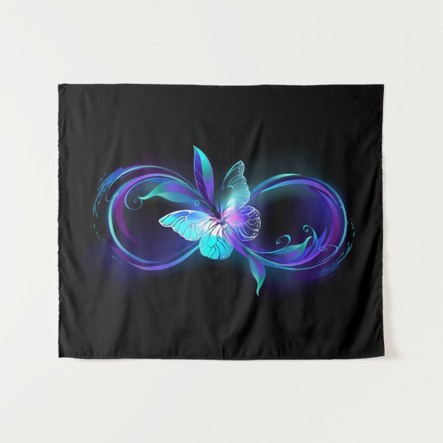Glowing Infinity with Magic Butterfly Tapestry (Front (Horizontal))