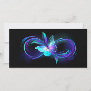 Glowing Infinity with Magic Butterfly Thank You Card