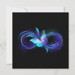 Glowing Infinity with Magic Butterfly Thank You Card
