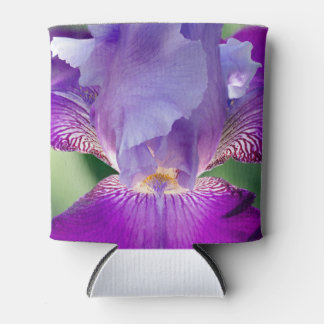 Glowing Iris Nature / Floral / Botanical Photo Can Cooler