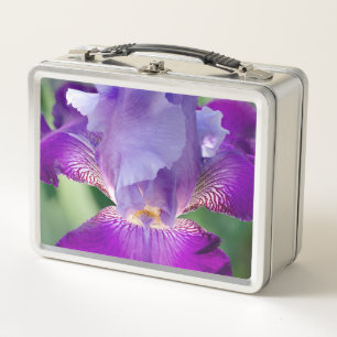 Glowing Iris Nature / Floral / Botanical Photo Metal Lunch Box