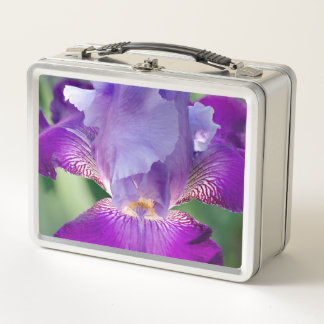 Glowing Iris Nature / Floral / Botanical Photo Metal Lunch Box