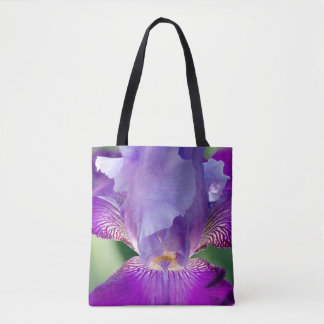 Glowing Iris Nature / Floral / Botanical Photo Tote Bag