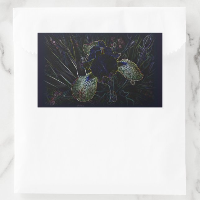 Glowing Iris Rectangular Sticker (Bag)