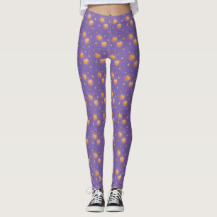 Glowing Jack O Lantern Halloween Leggings