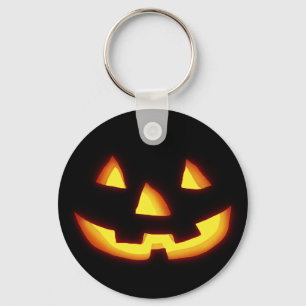Glowing jack o lantern key ring