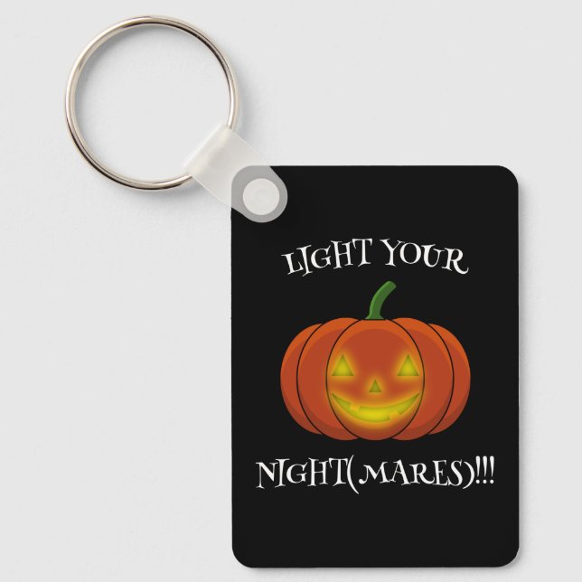 Glowing Jack-o'-Lantern - Light Your Nightmares Key Ring (Front)