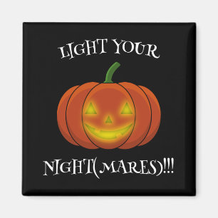 Glowing Jack-o'-Lantern - Light Your Nightmares Magnet